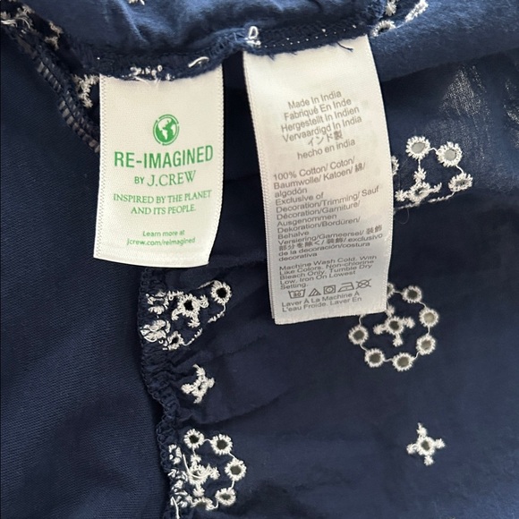 J.Crew Eyelet Knit Midi Dress Navy Blue, Size Small - Picture 9 of 11